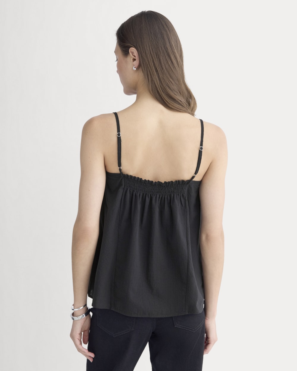 The Flowy Gauze Cami | Black
