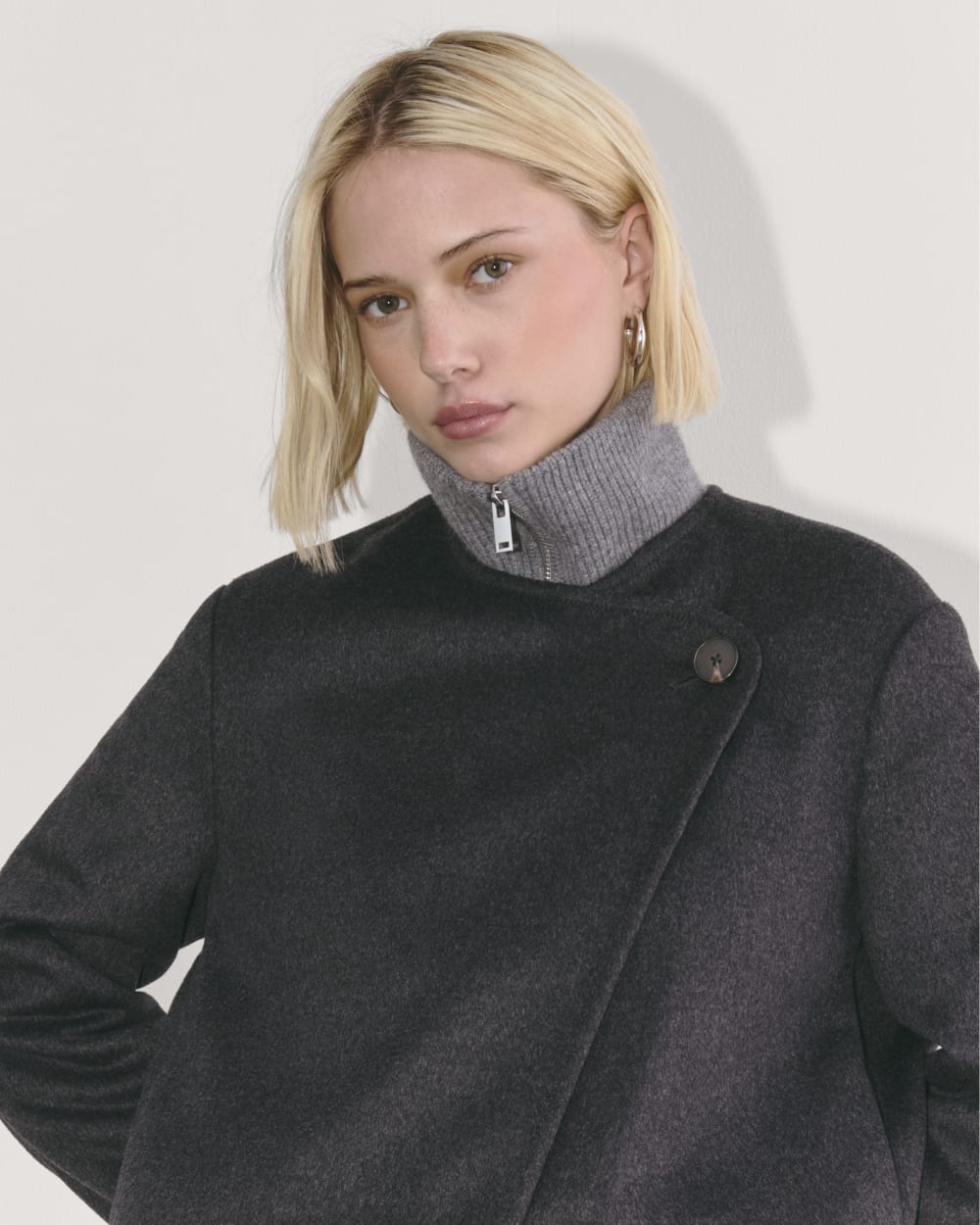 The October Coat | Dark Charcoal Melange