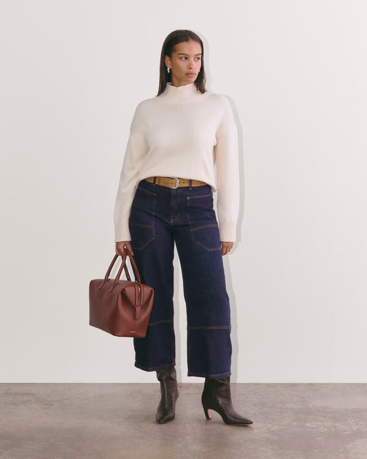 The Way-High® Gardener Cropped Jean | Deep Rinse