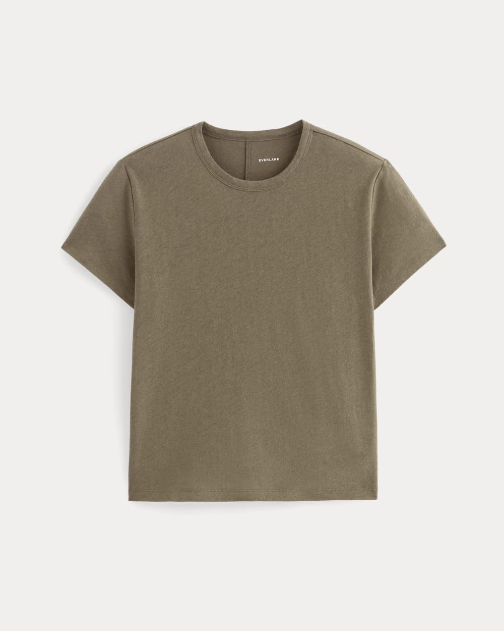 The Box-Cut Tee in Cotton Linen | Deep Taupe