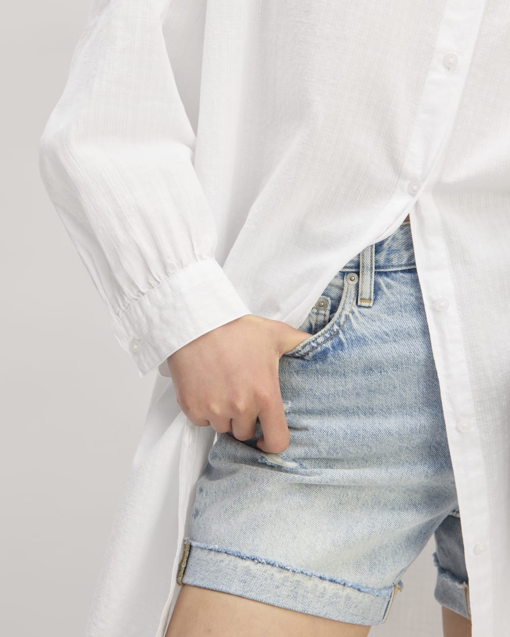 The Gauze Oversized Shirt | White