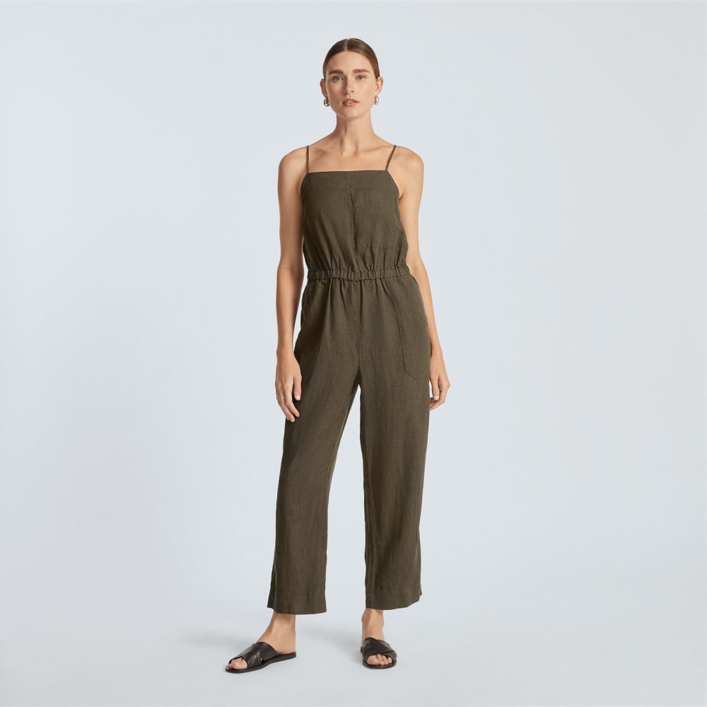 The Linen Shoestring Jumpsuit | Beech
