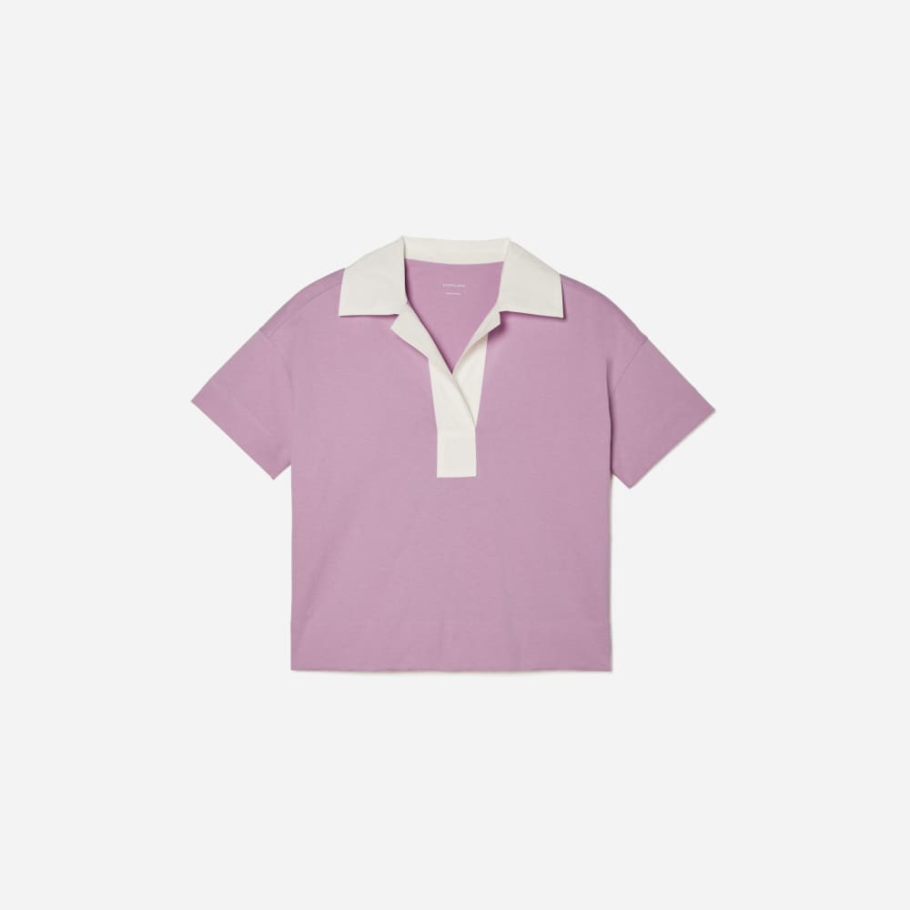 The Retro Jersey Polo | Mauve / Bone