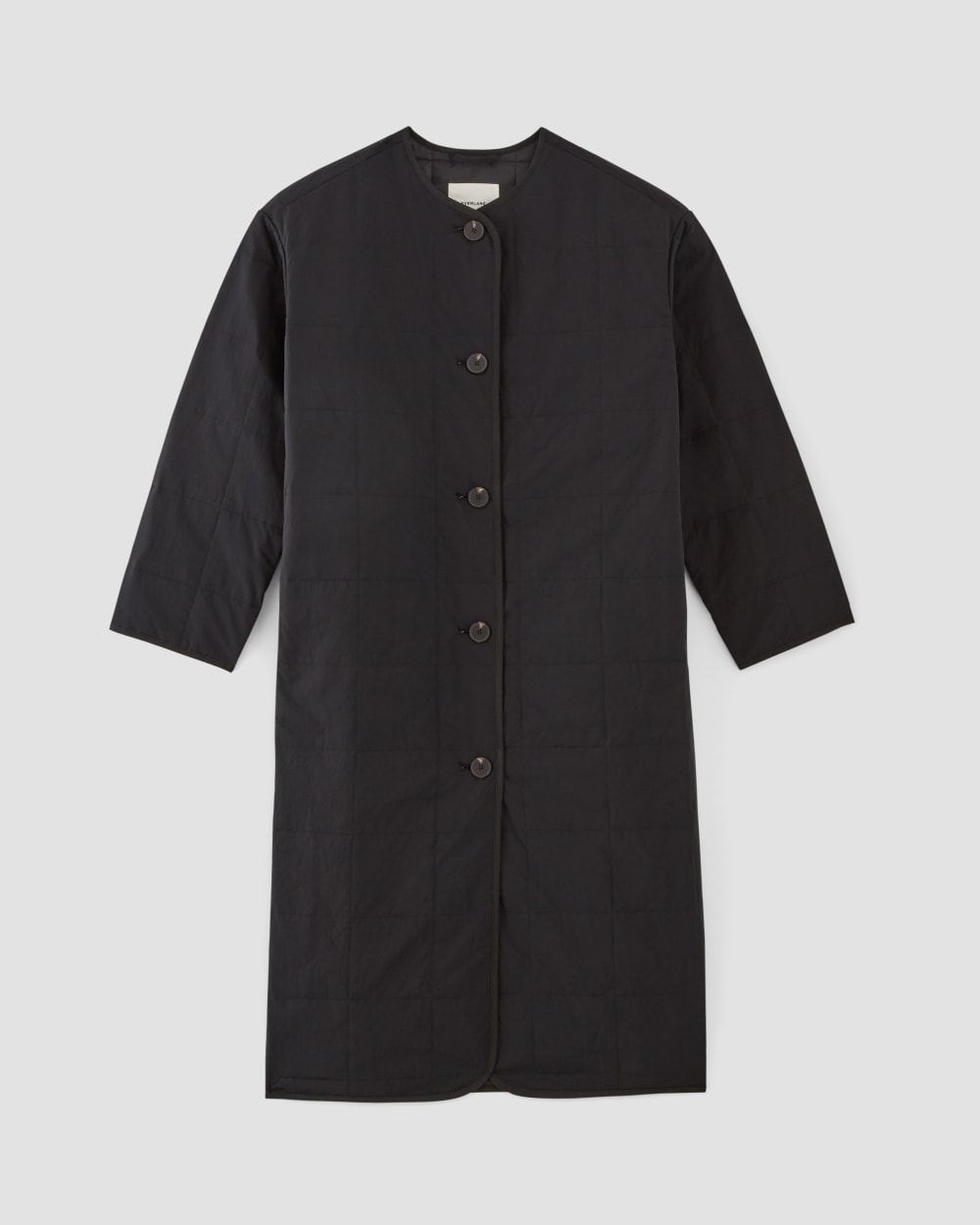 The ReNew Quilted Long Liner | Black