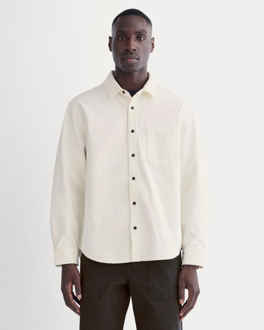 The Canvas Organic Cotton Overshirt | Bone