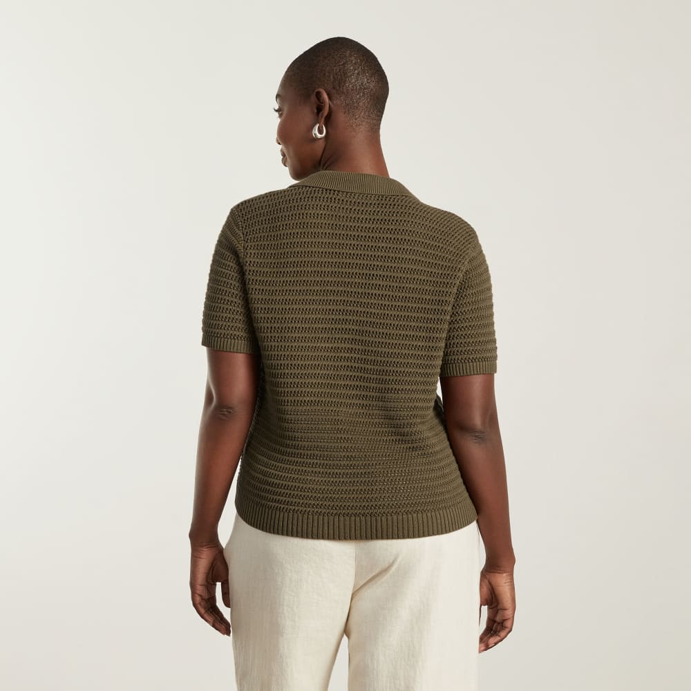 The Crochet Knit Polo | Beech