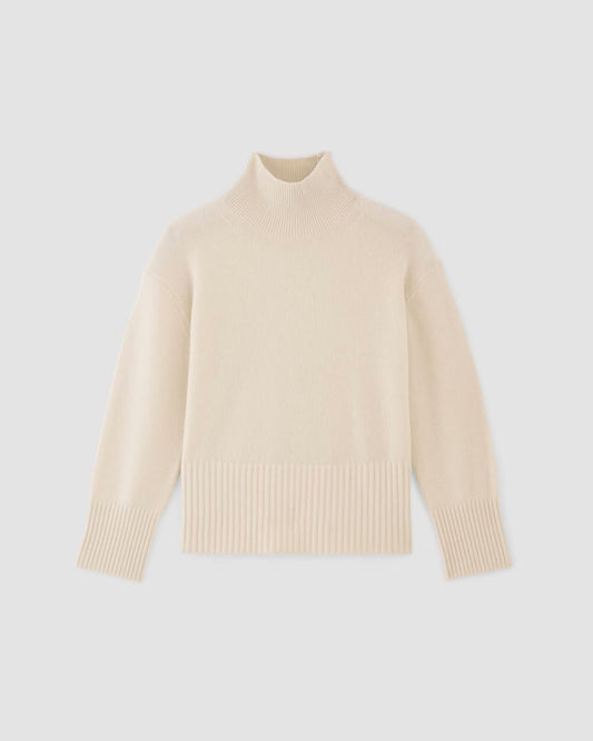 The Cashmere Oversized Turtleneck | Bone