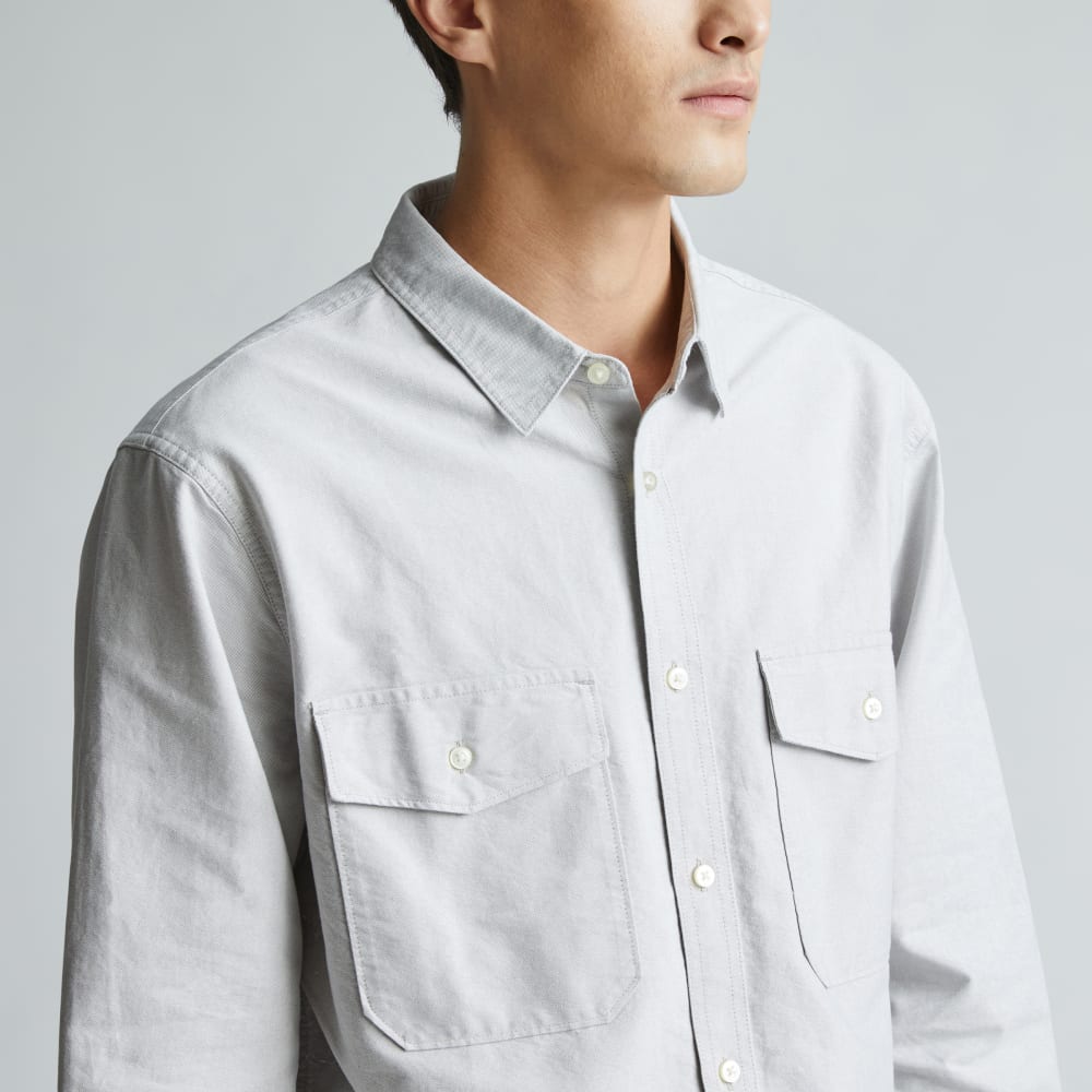 The Organic Oxford Relaxed Utility Shirt | Grey