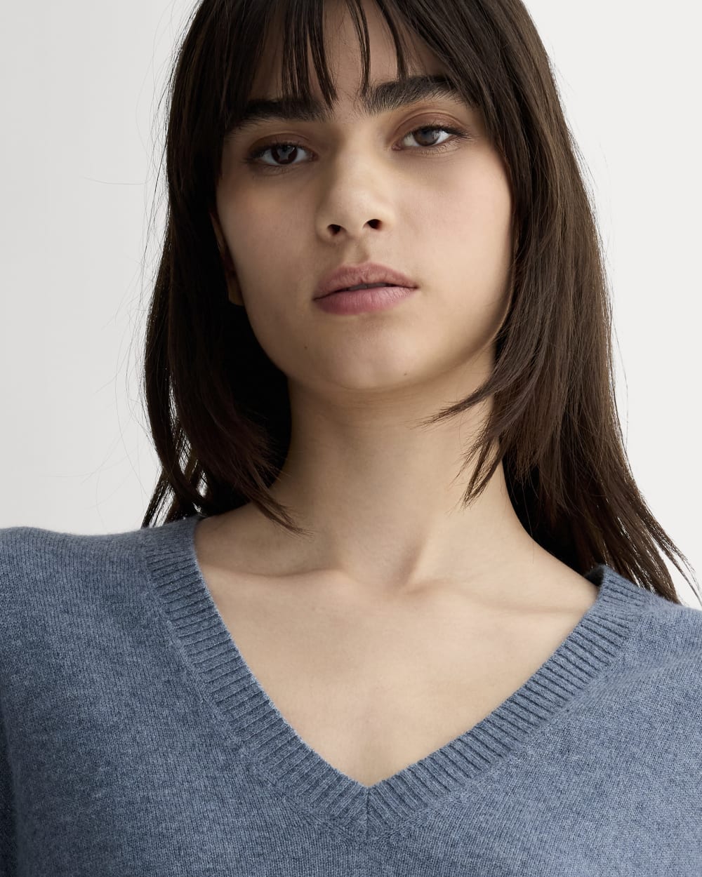 The Classic V in Cashmere | Denim Blue