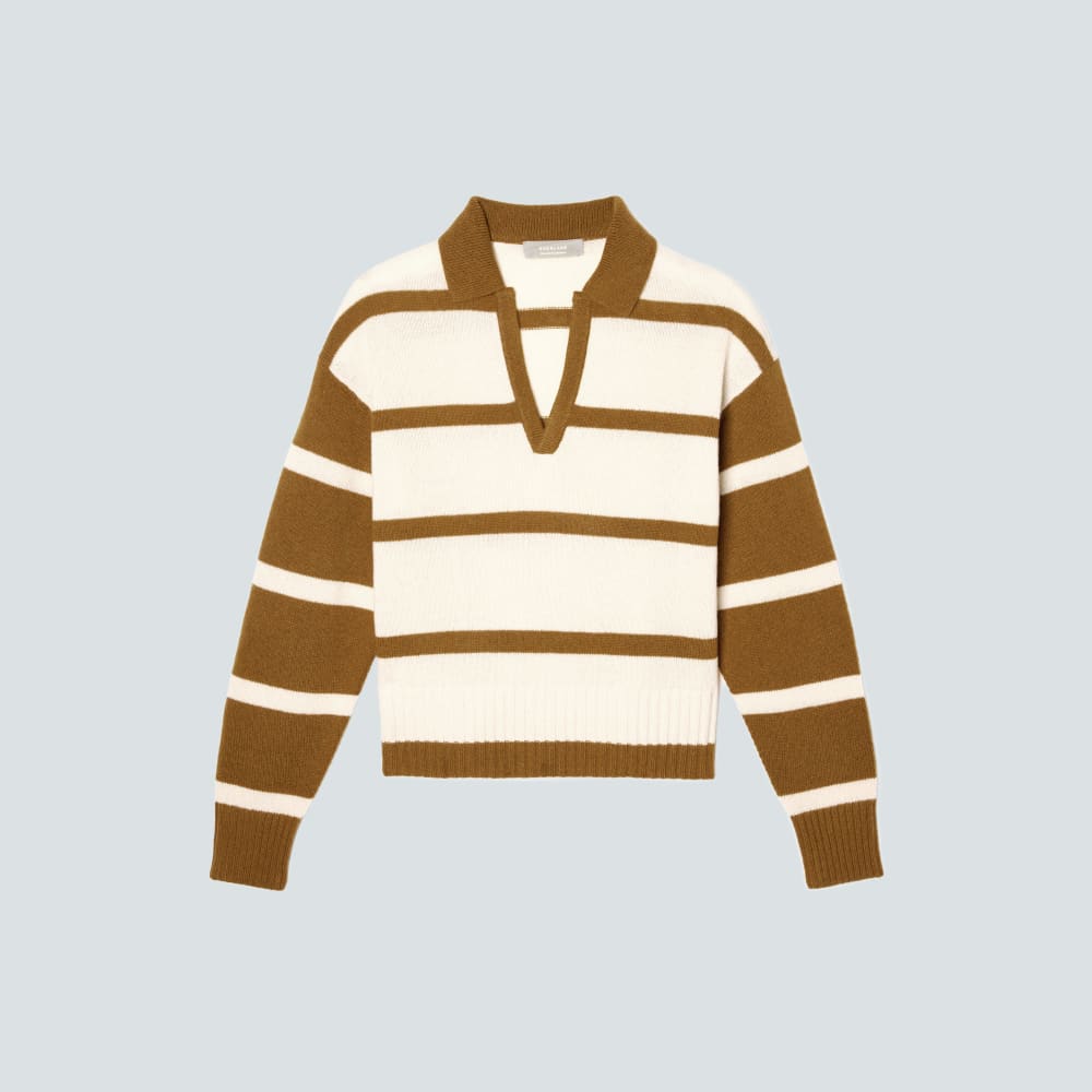 The Cashmere Polo | Bone / Tapenade