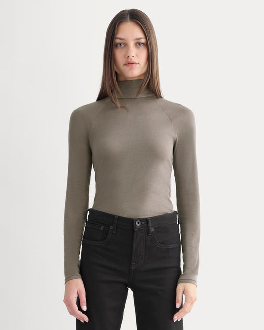 Tie-Neck Top in Butterluxe | Taupe