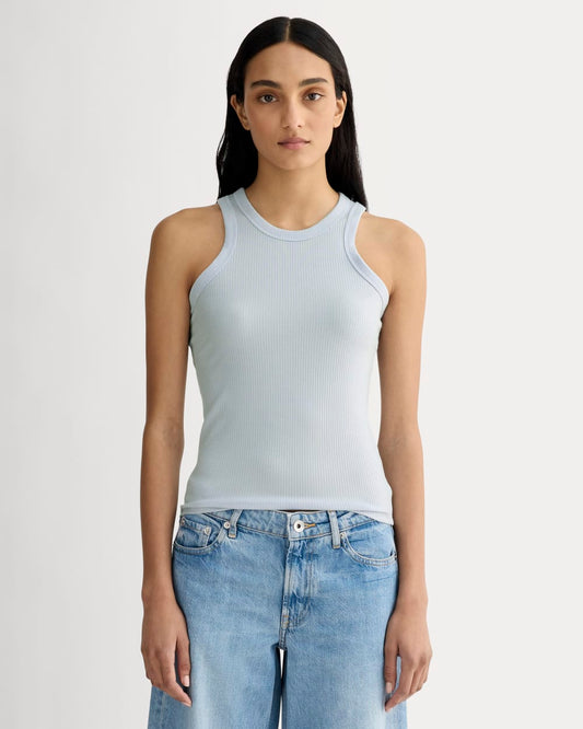 The Shimmy Cutaway Tank | Air Blue