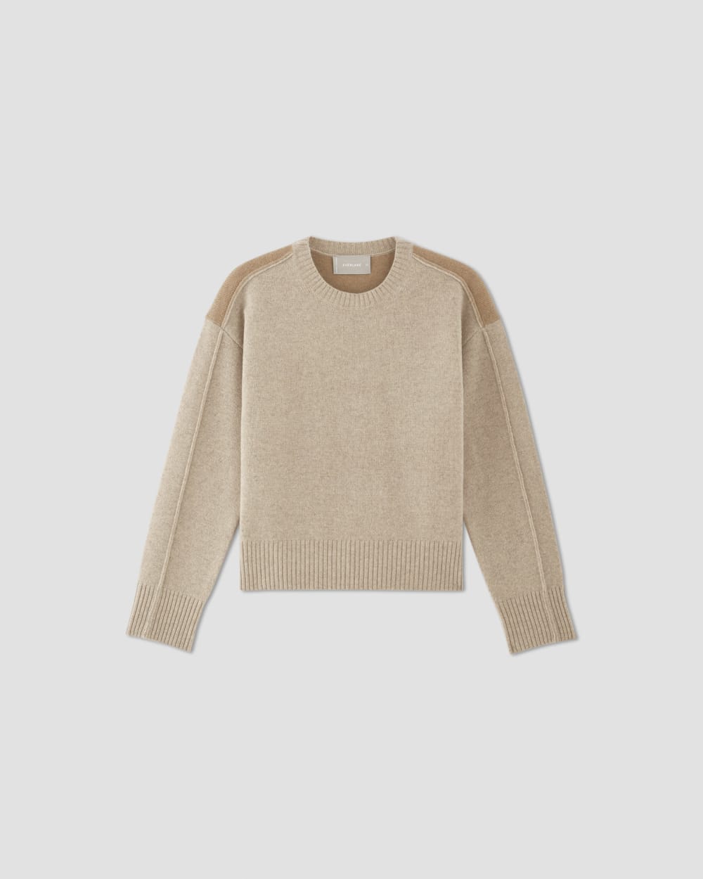 The Good Merino Wool Crewneck Sweater | Light Camel / Dark Oat