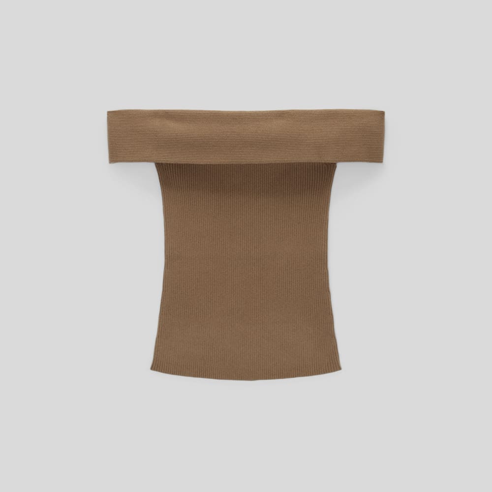 The Ribbed Cotton Off-The-Shoulder Top | Toasted Coconut