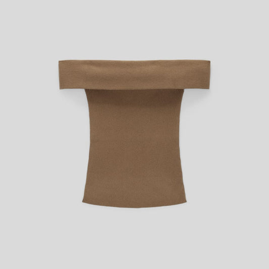 The Ribbed Cotton Off-The-Shoulder Top | Toasted Coconut