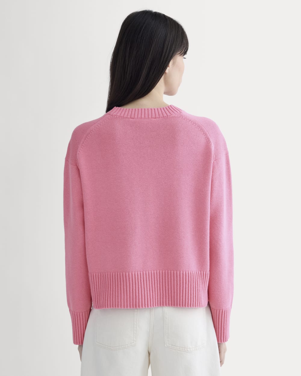 The Boxy Sweater in Everyday Cotton | Deep Pink