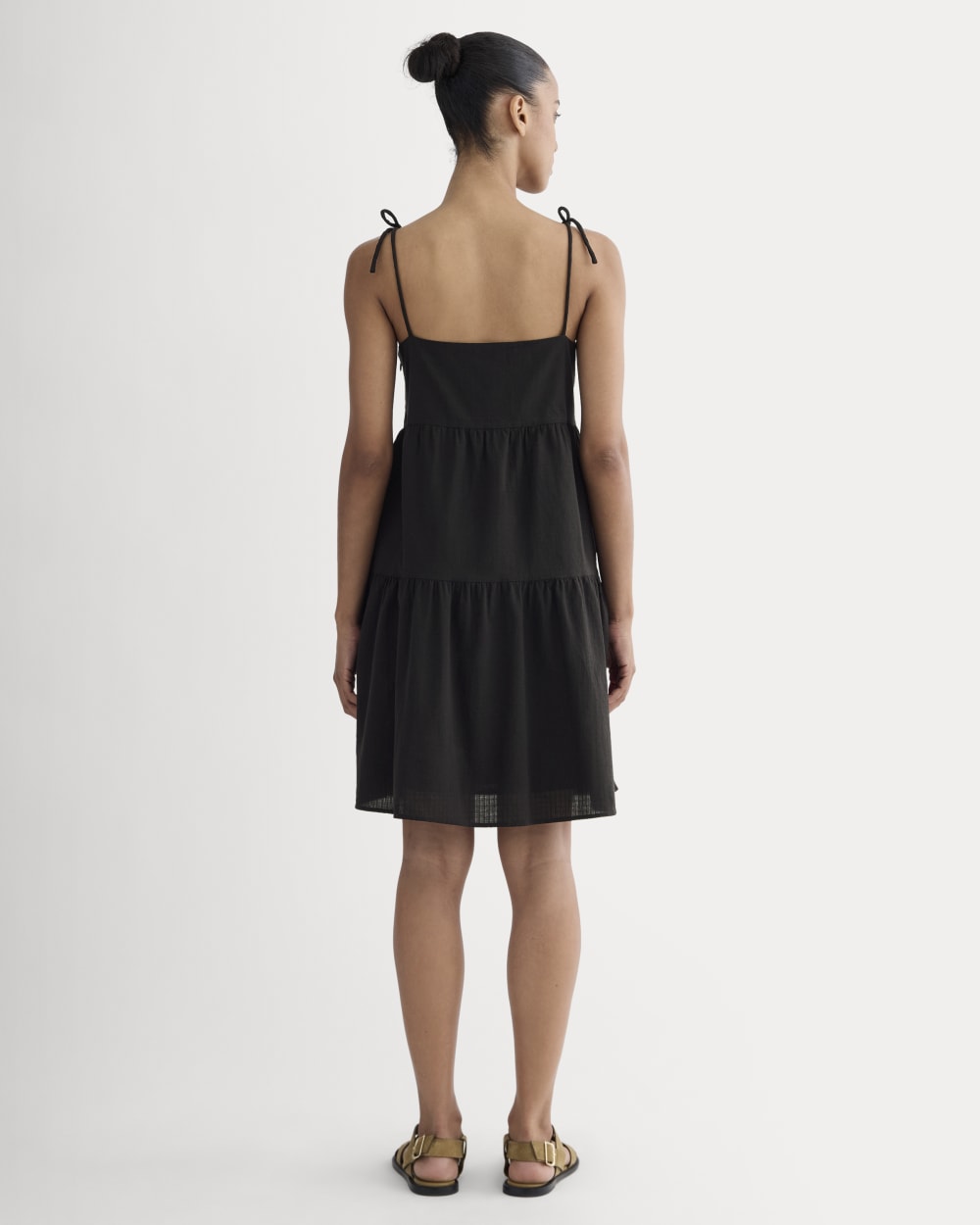 The Gauze Mini Tiered Dress | Black