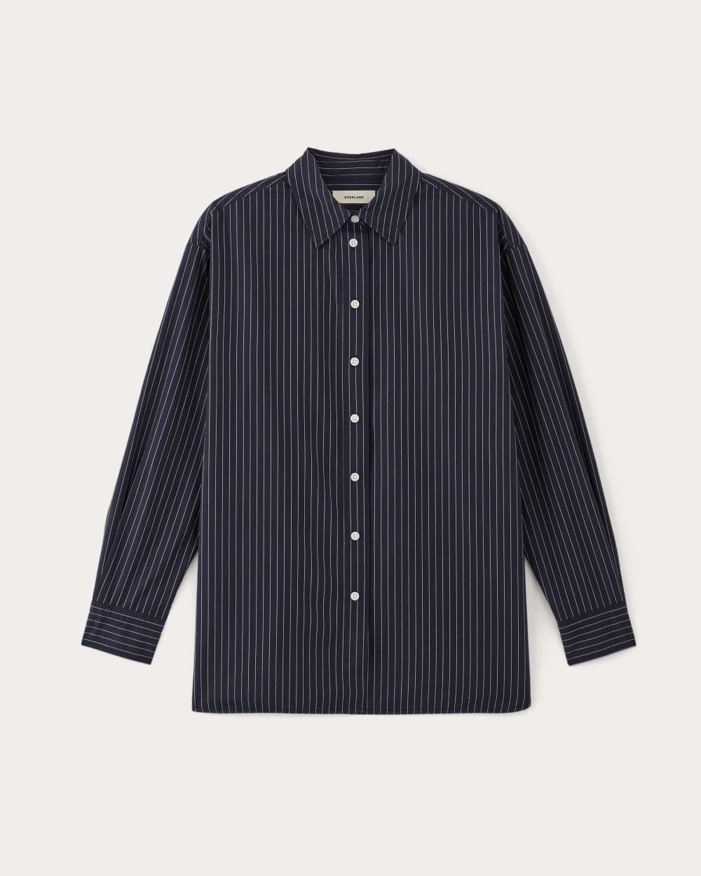 The Supima® Cotton Boyfriend Shirt | Navy / White