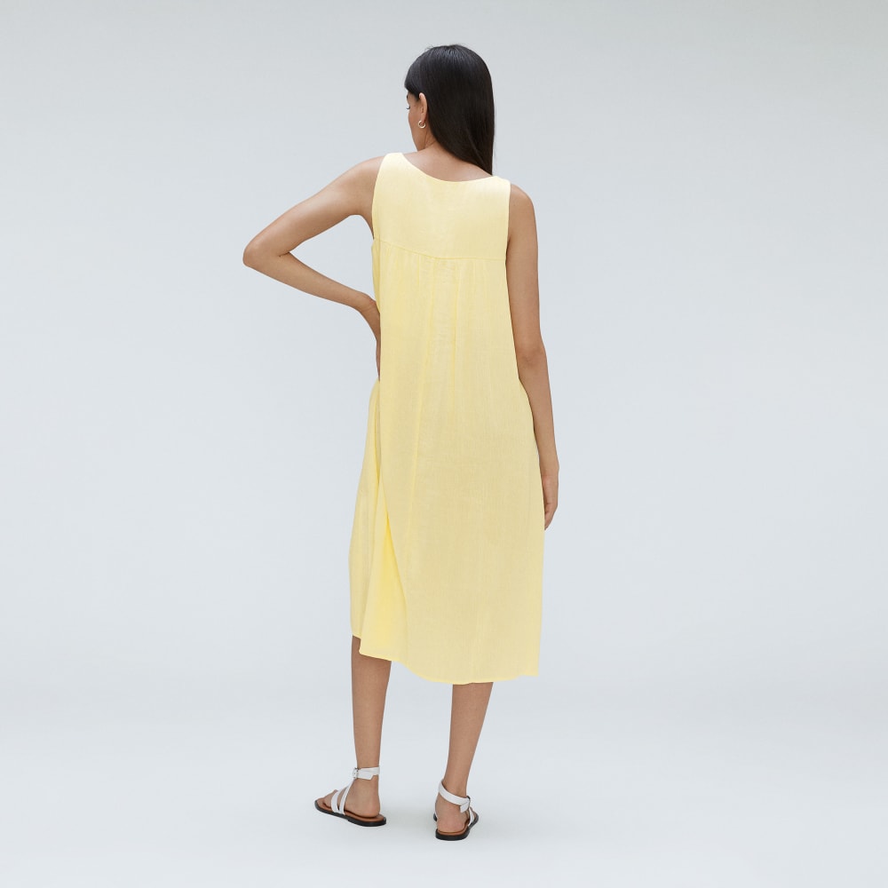 The Naia™ Ripple Tank Dress | Pastel Yellow