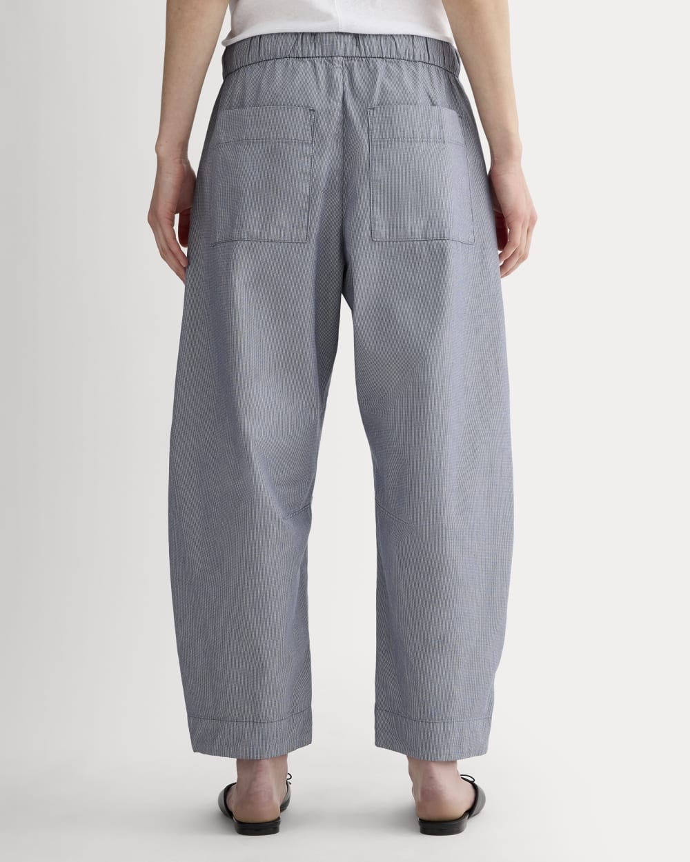 The Easy Barrel Pant | Dark Denim Pinstripe