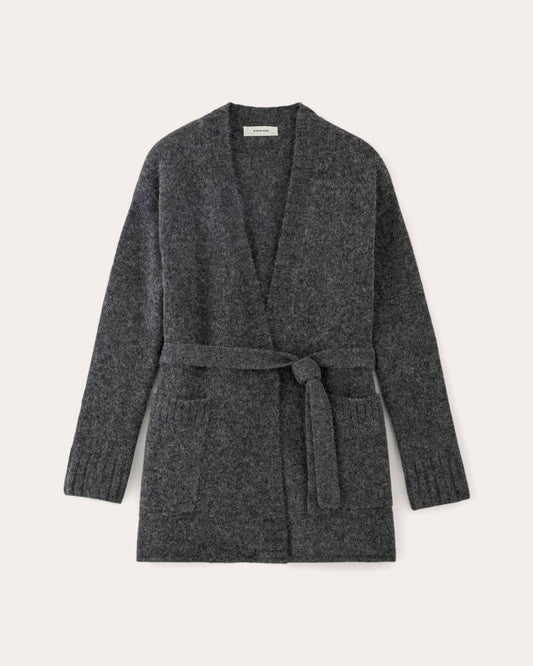The Robe Cardigan in Alpaca | Dark Charcoal
