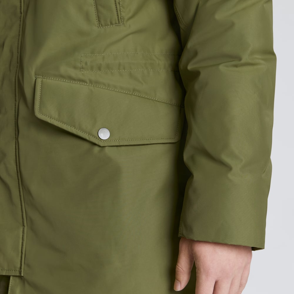 The ReNew Long Parka | Moss