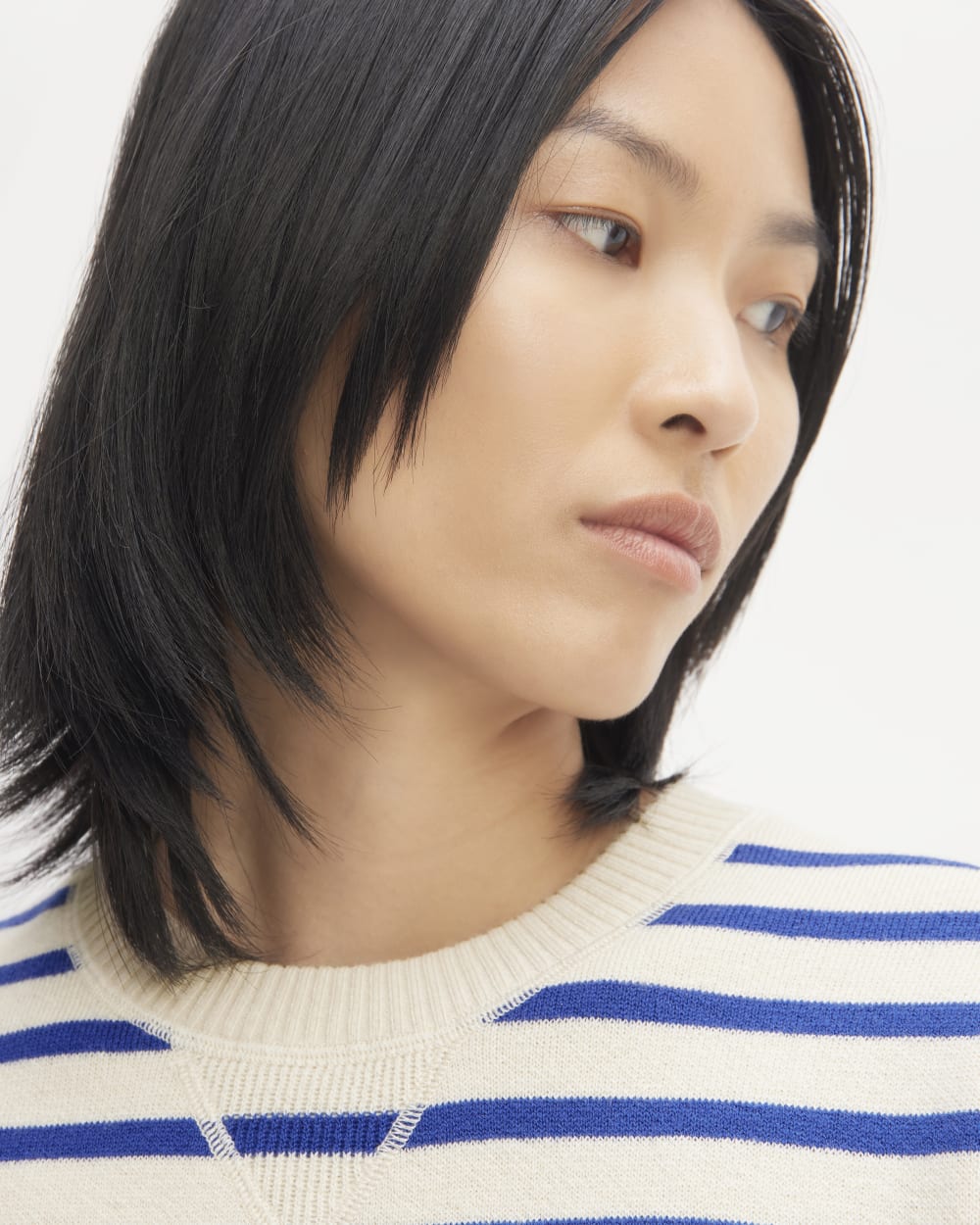 The Cotton-Merino Sweatshirt | Canvas / Lapis Blue