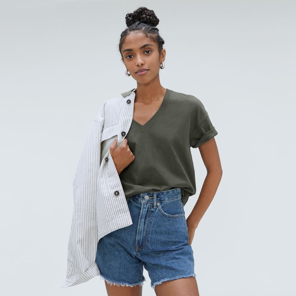 The Organic Cotton Slouchy V-Neck | Kambaba