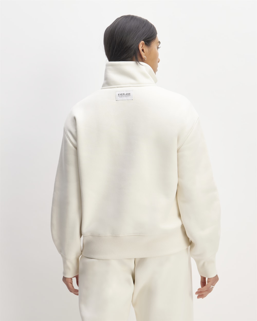 The ReTrack Half-Zip Sweatshirt | Bone