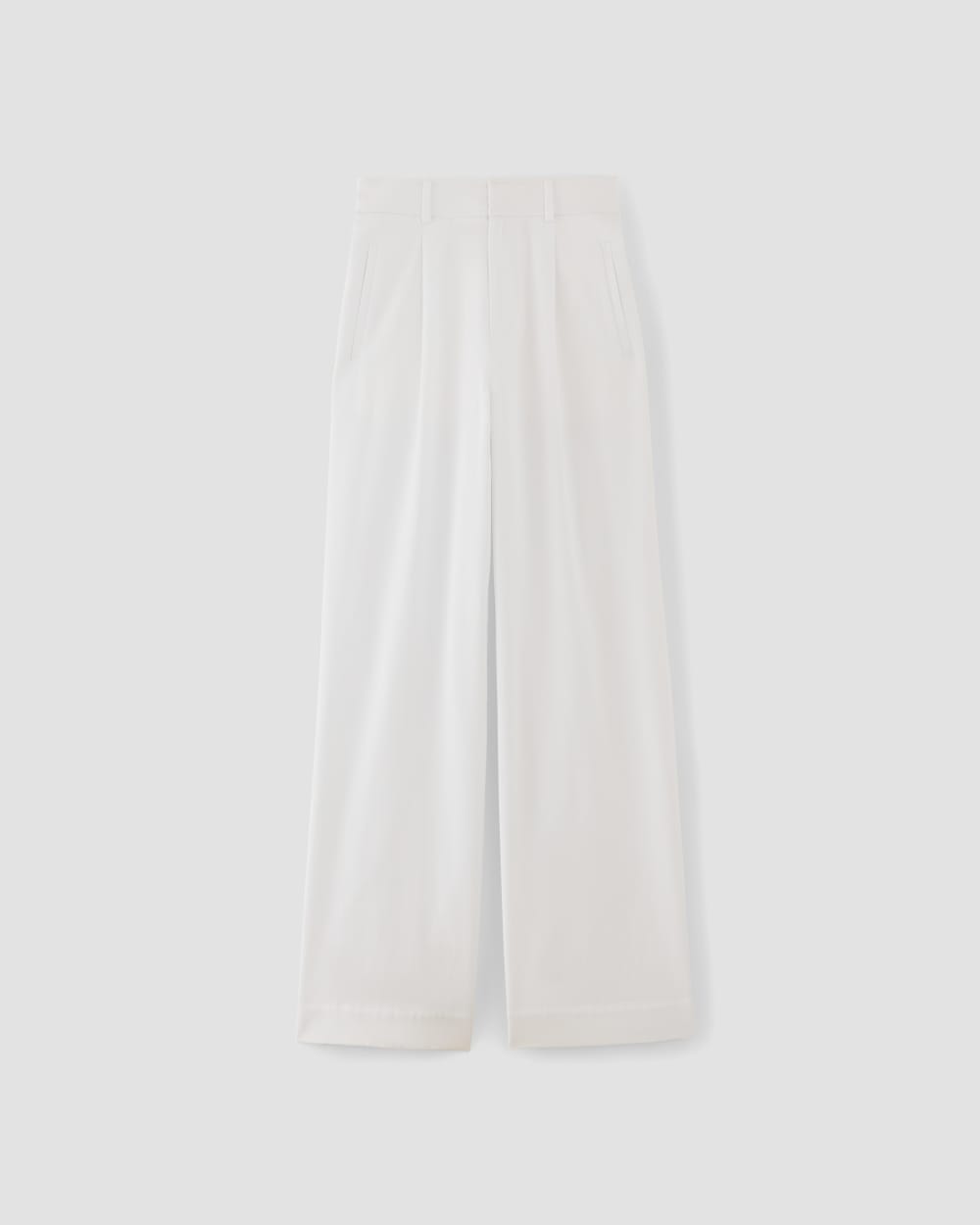 The Draper Pleated Pant in Buttersmooth | White | 30 Inseam