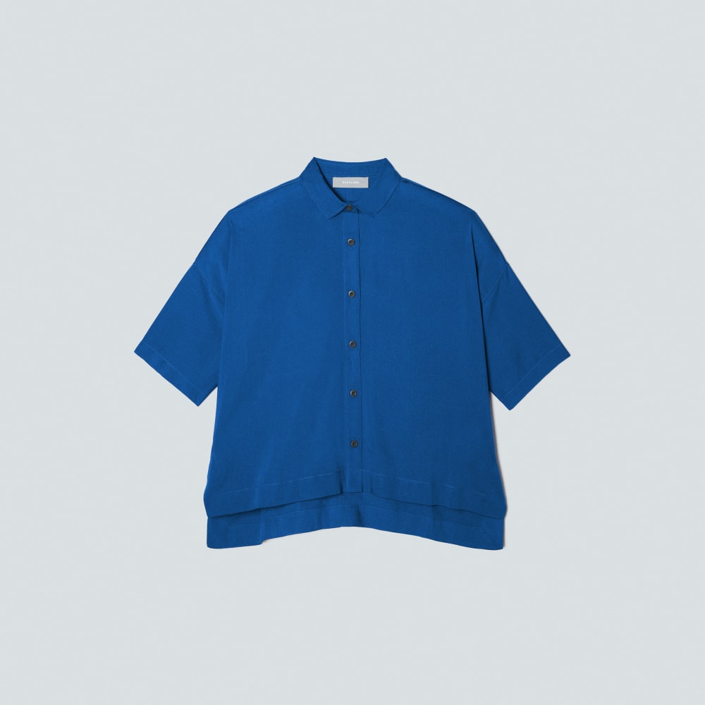 The Drapey Square Shirt | Lapis Blue