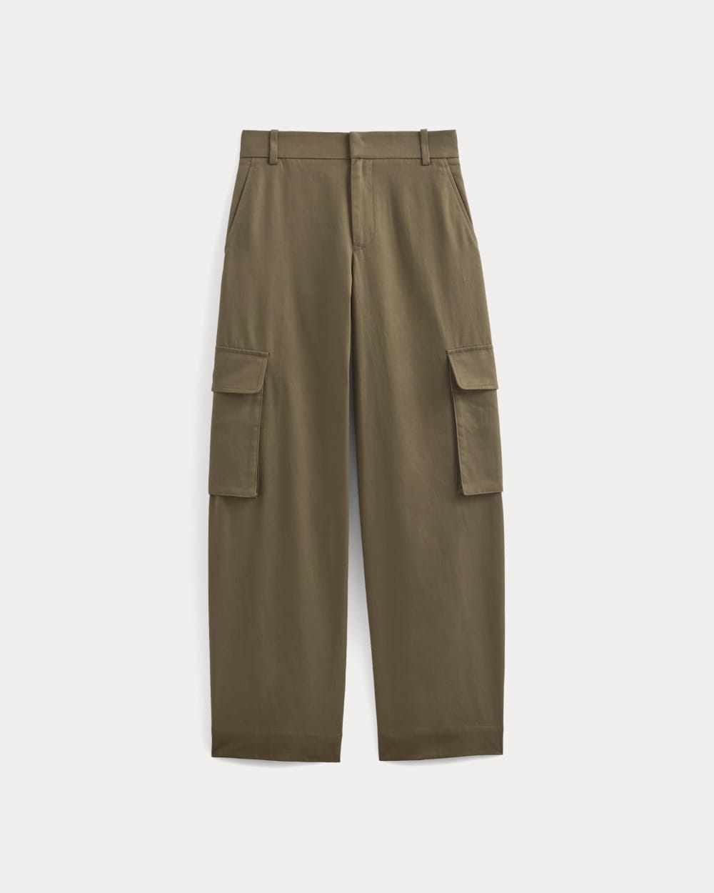 Wide-Leg Cargo Trouser in Buttersmooth | Deep Taupe