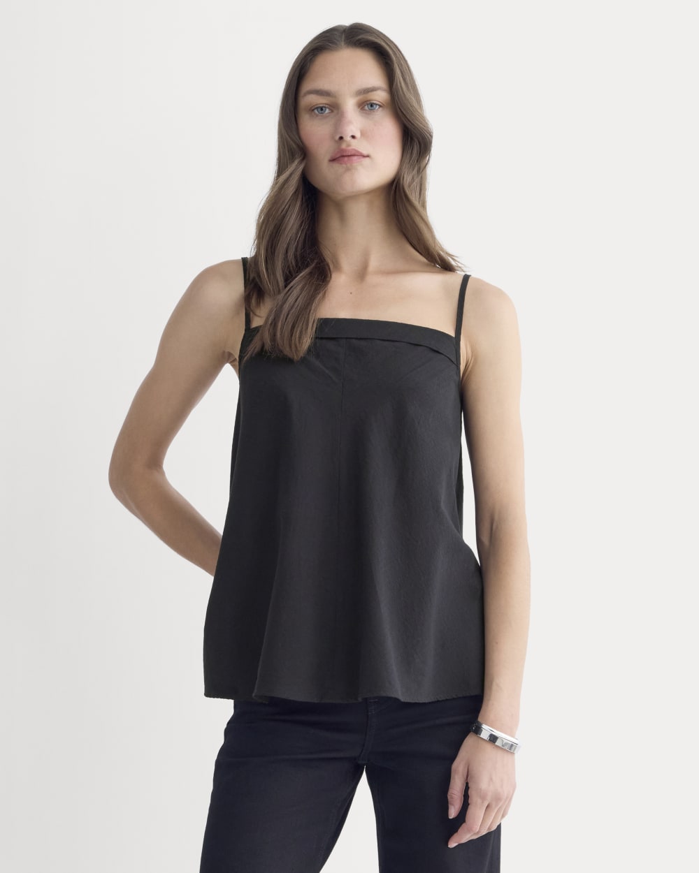 The Flowy Gauze Cami | Black