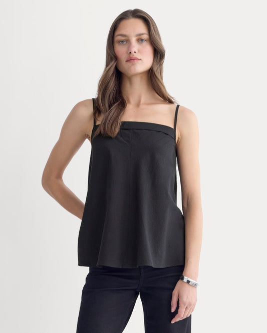 The Flowy Gauze Cami | Black