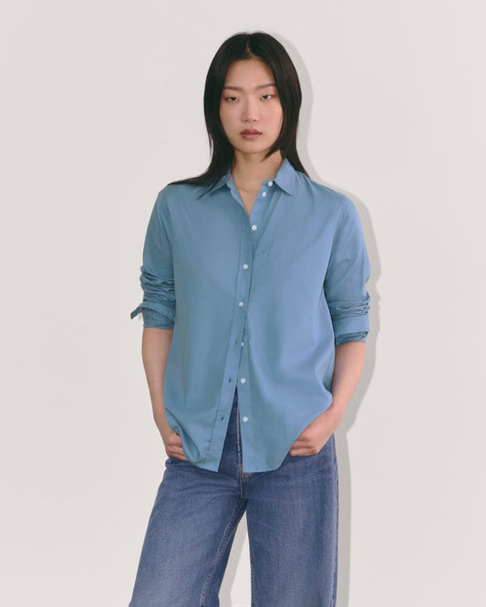 The Must-Have Shirt in Silky Cotton | Bluebell