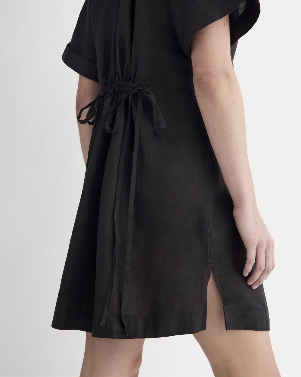 The Popover Dress in Linen | Black