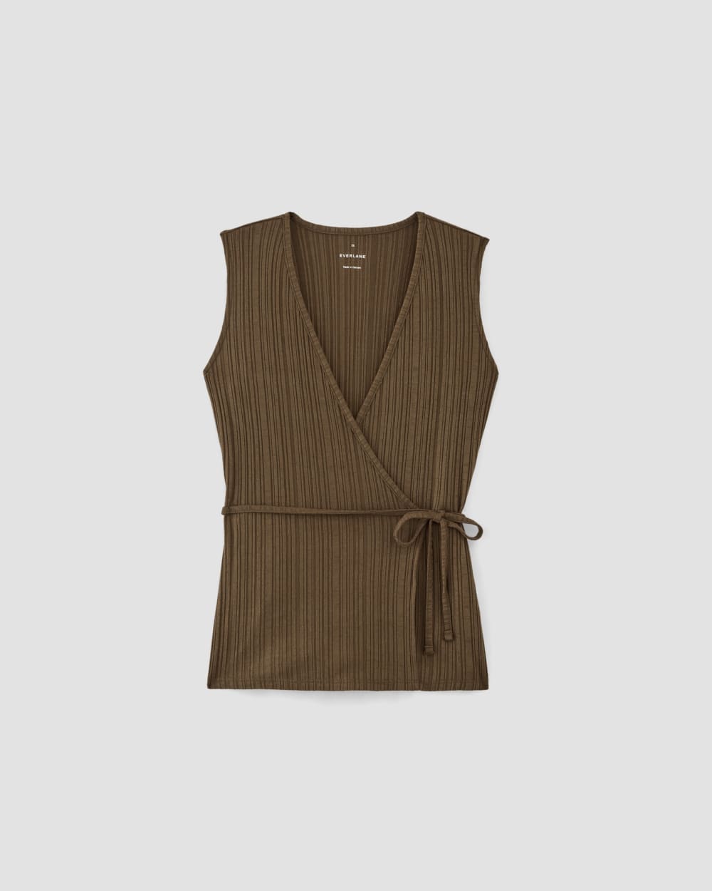 The Rib Wrap Top | Cocoa