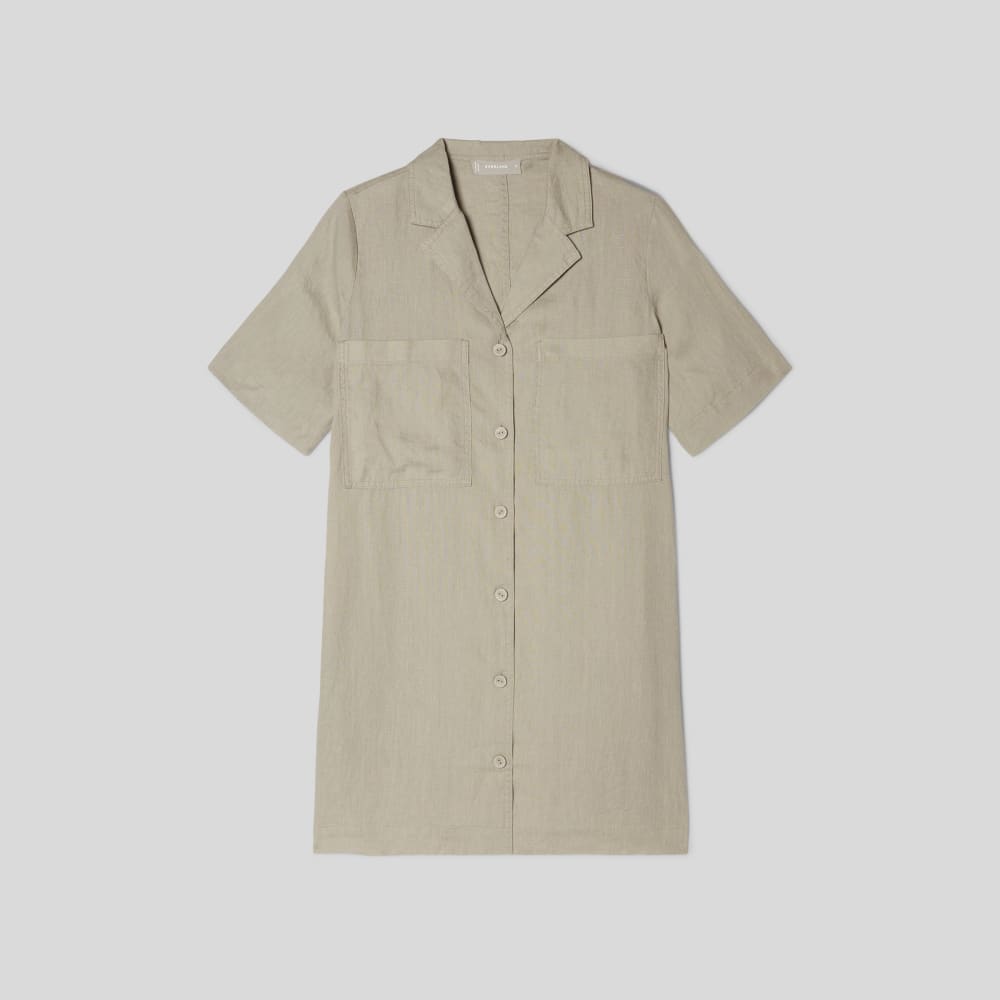 The Linen Workwear Dress | Seagrass