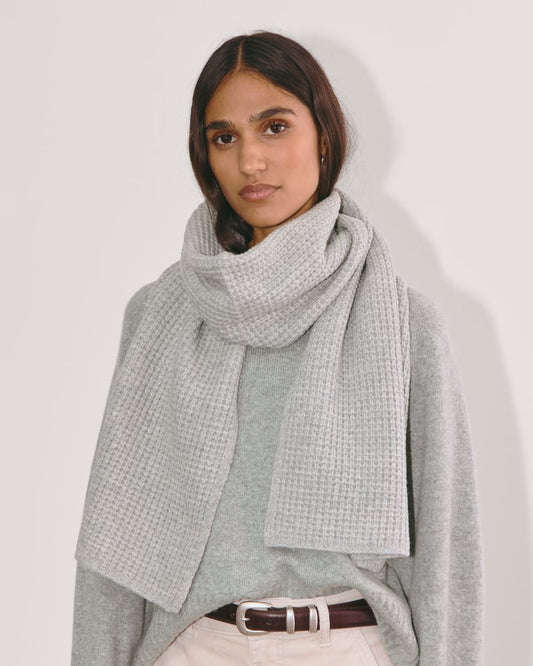 The Waffle Scarf | Heather Grey
