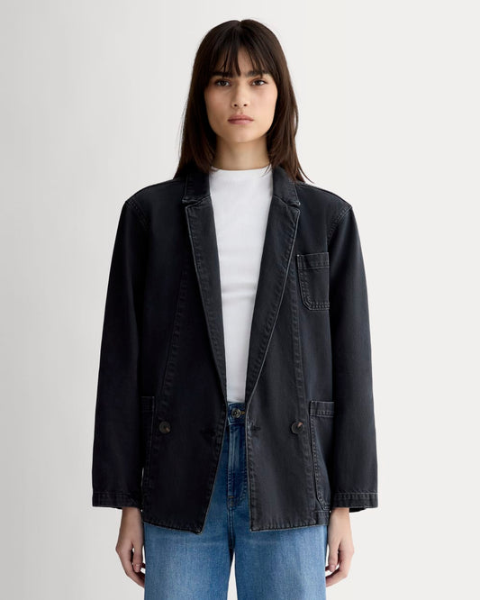 The Denim Chore Blazer |  Black