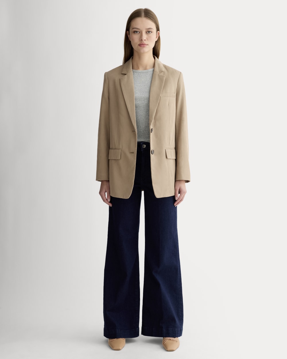The Oversized Blazer in Buttersmooth | Ash Brown