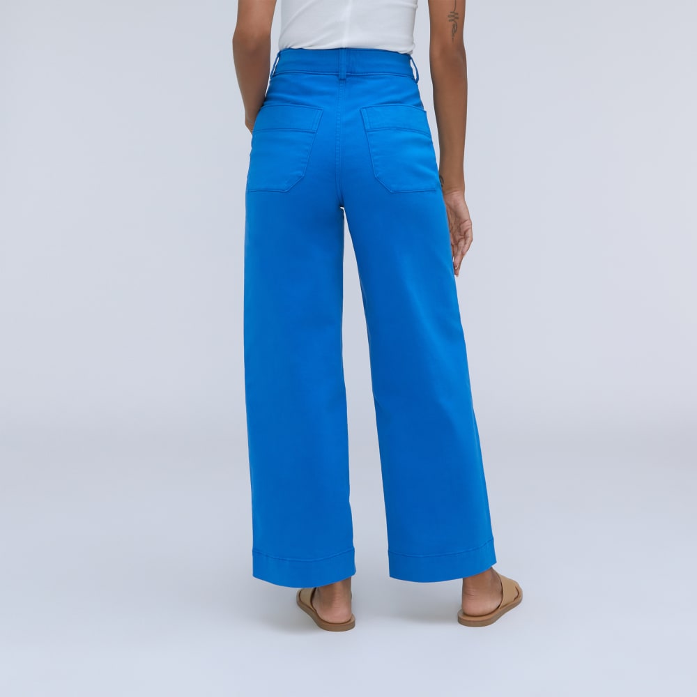 The Organic Wide-Leg Pant | Lapis Blue