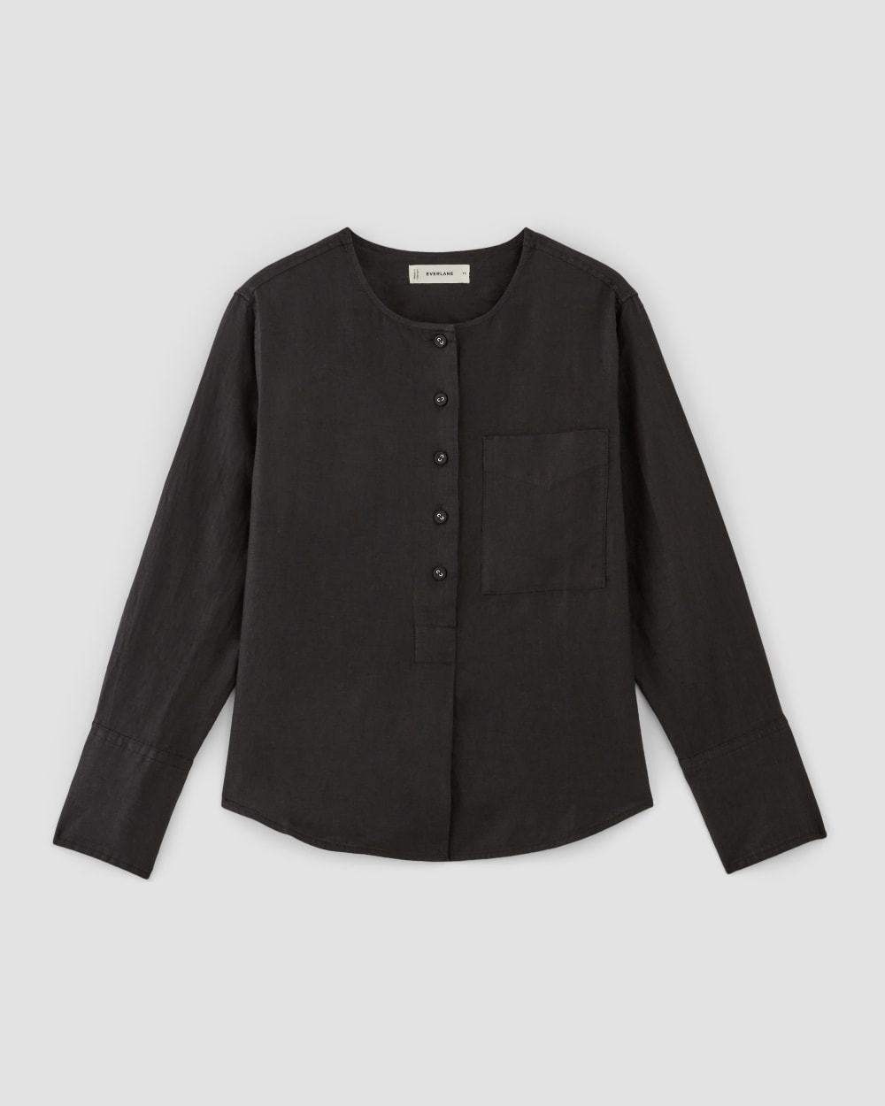 The Popover Shirt in Linen | Black