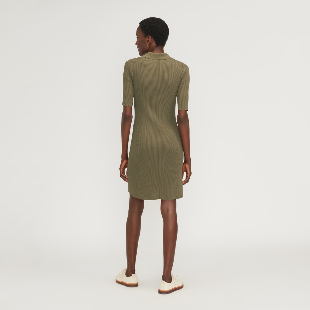 The Ribbed Short-Sleeve Polo Dress | Kalamata