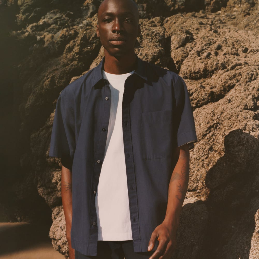 The Poplin Short-Sleeve Shirt | Deep Navy
