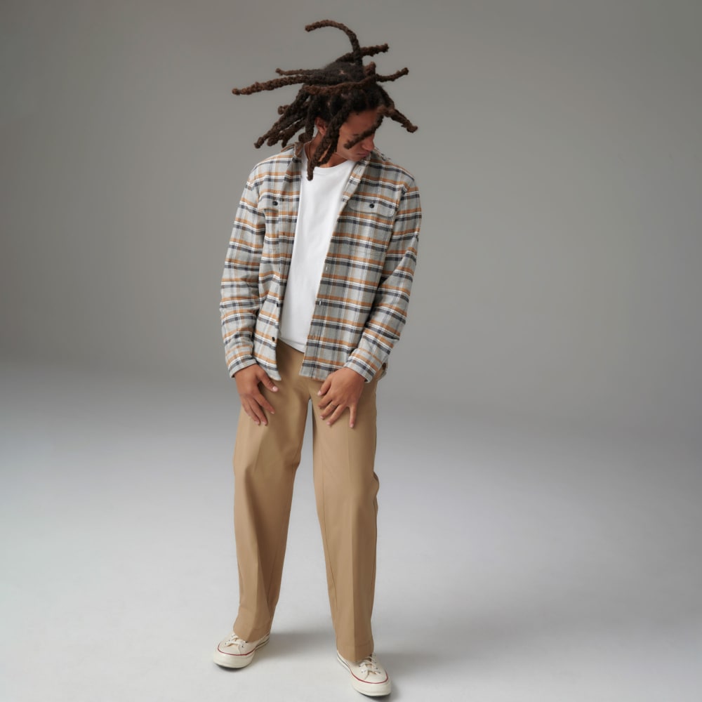 The Heavyweight Overshirt | Uniform | Tobacco Brown / Heather Grey Plaid