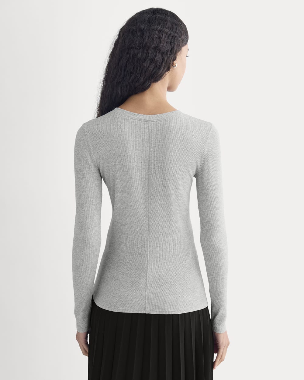 The Luxe Rib Henley | Classic Heather Grey