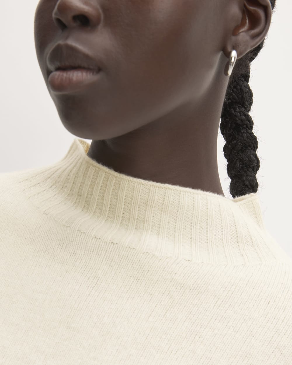 The Good Merino Wool Mockneck Sweater | Bone