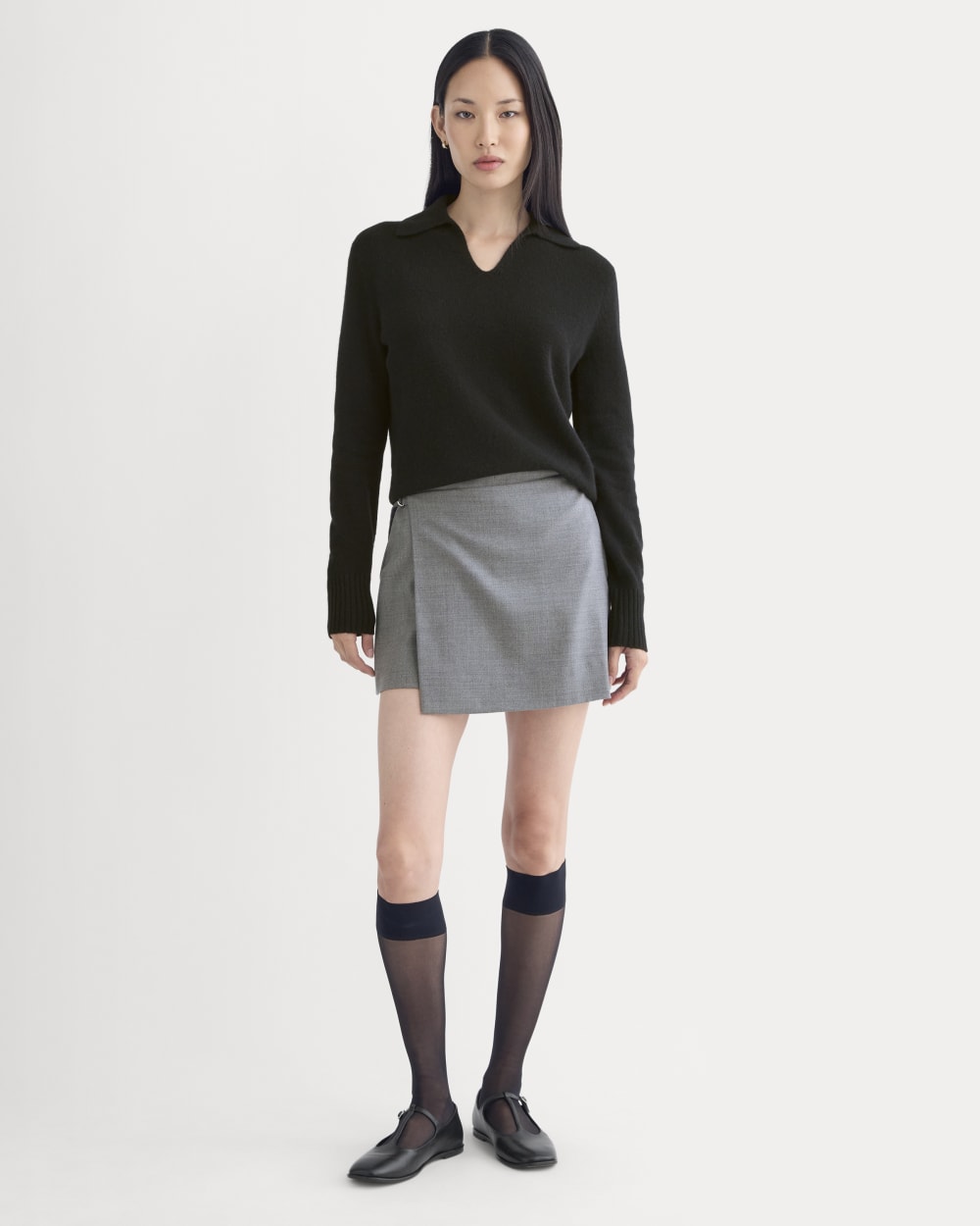Cashmere Polo Sweater | Black