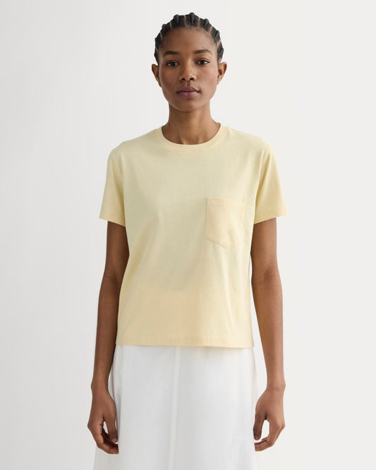 The Box-Cut Tee in Essential Cotton | Banana Crepe | Pocket